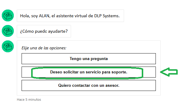 ALAN Solicitar servicio